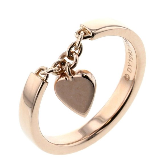CARTIER LOVE ring with Hanging heart **ROSE  18 K Solid gold!! - Picture 4 of 6